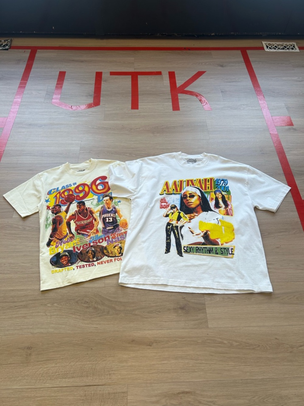 Retro Graphic Crewneck Tee - White/Cream